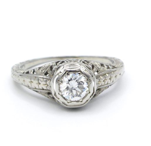 图片 Vintage 1930's Diamond Ring