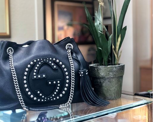 Picture of Gucci Studded Soho Satchel
