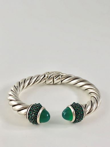 Image sur David Yurman Oestra Bracelet with Green Onyx