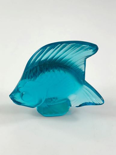 Picture of Lalique Aqua Blue Crystal Fish