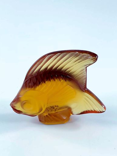 Picture of Lalique Amber Crystal Fish