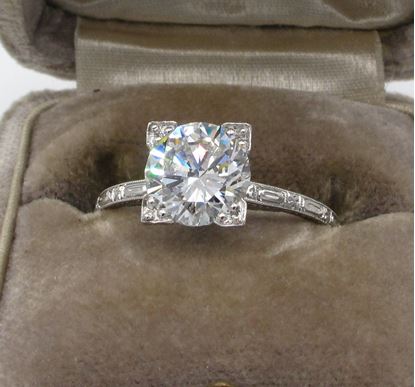 vintage ring, edwardian ring, vintage diamond ring, platinum ring