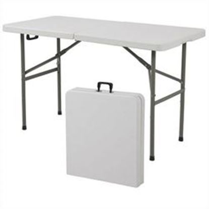 Image de Multipurpose 4-Foot Center Folding Table with Carry Handle
