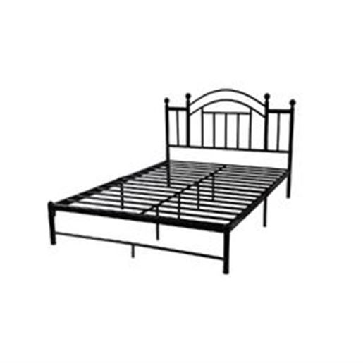 Picture of Queen size Black Metal Platform Bed Frame with Arch Style Headboard