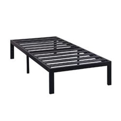 Image de Twin size Heavy Duty Metal Platform Bed Frame with Wide Steel Slats