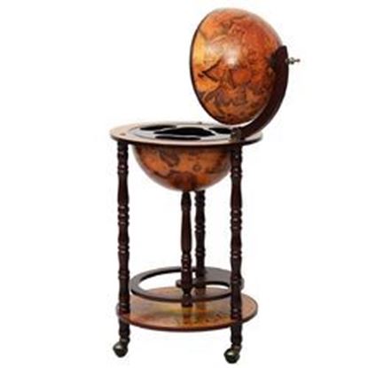 Изображение 16th Century Wood Globe Wine Bar Stand