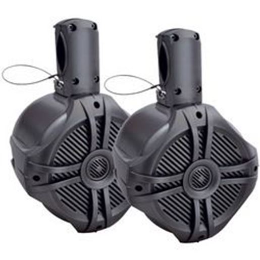 Foto de Power Acoustik Marine-grade 6.5&quot; 500-watt Wake Tower Enclosure &amp; Speaker System (titanium) (pack of 1 Ea)