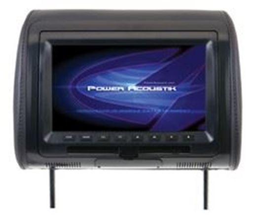 Изображение Power Acoustik 9" Headrest Monitor 3-Color Skins LCD/DVD USB/SD SOLD EACH