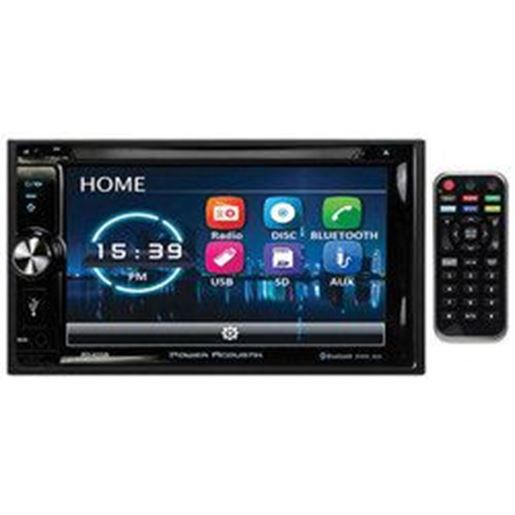 Foto de Power Acoustik 6.2" Double Din Receiver with Bluetooth & Detachable Faceplate w/Padded Carry Case