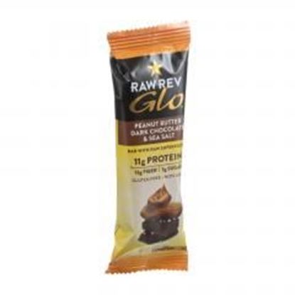 Foto de Raw Revolution Glo Bar - Peanut Butter Dark Chocolate and Sea Salt - 1.6 oz - Case of 12