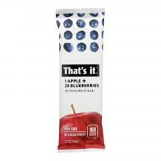 Picture of That's It Fruit Bar - Apple and Blueberry - Case of 12 - 1.2 oz