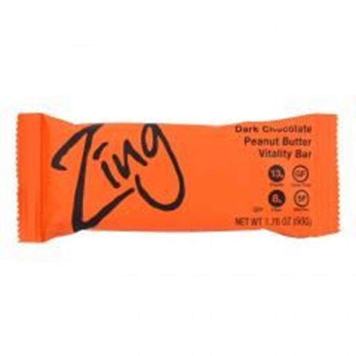 图片 Zing Bars - Nutrition Bar - Chocolate Peanut Butter - 1.76 oz Bars - Case of 12