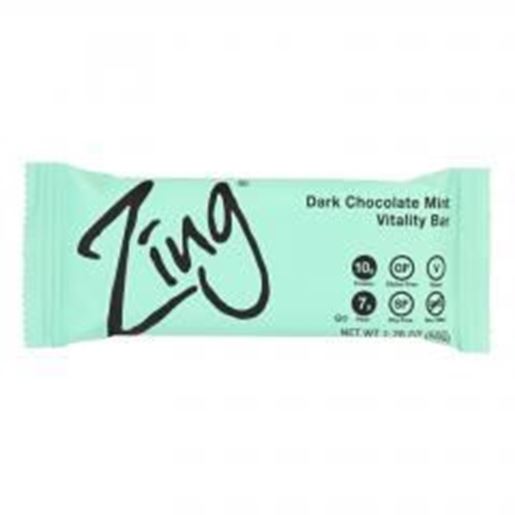 Picture of Zing Bars - Nutrition Bar - Dark Chocolate Sunflower Mint - Nut Free - 1.76 oz Bars - Case of 12