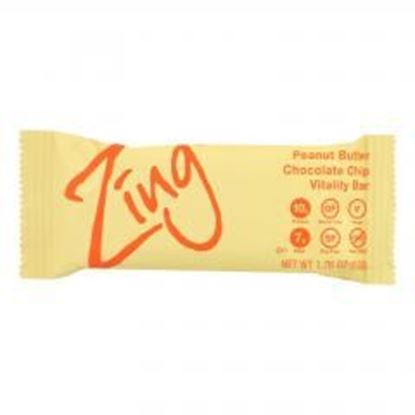 Image de Zing Bars - Nutrition Bar - Peanut Butter Chocolate Chip - 1.76 oz Bars - Case of 12