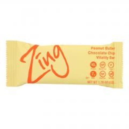 Picture of Zing Bars - Nutrition Bar - Peanut Butter Chocolate Chip - 1.76 oz Bars - Case of 12