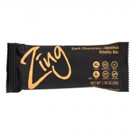 图片 Zing Bars - Nutrition Bar - Dark Chocolate Hazelnut - 1.76 oz Bars - Case of 12