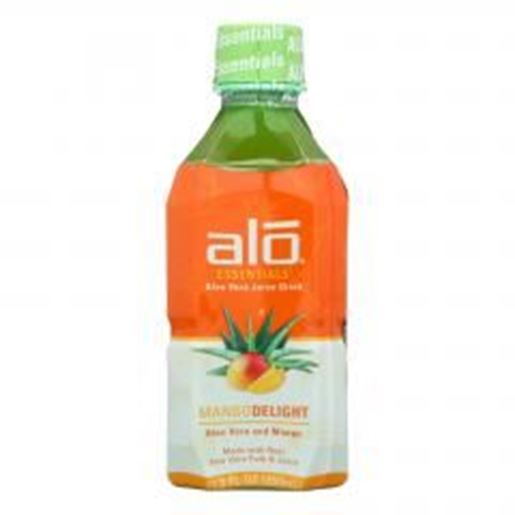 Picture of Alo Essentials Mango Delight Aloe Vera Juice Drink - Mango - Case of 12 - 11.8 fl oz.