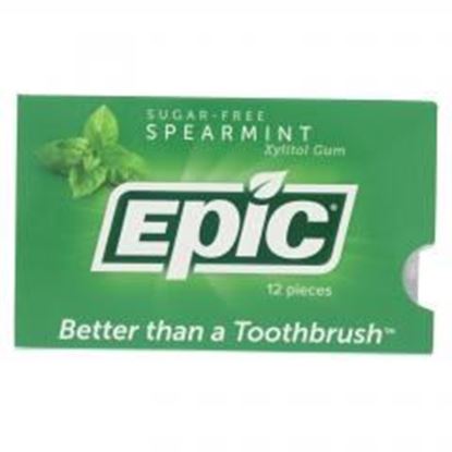 Foto de Epic Dental - Xylitol Gum - Spearmint - Case of 12 - 12 Pack