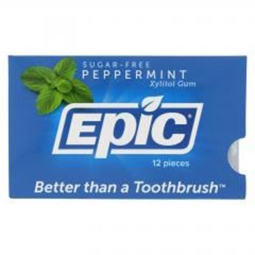 Picture of Epic Dental - Xylitol Gum - Peppermint - Case of 12 - 12 Pack