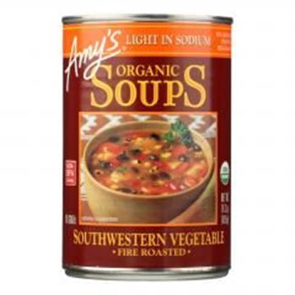 Foto de Amy's - Soup Organic Fire Roasted Southwestern Vegetable - Case Of 12 - 14.3 Oz