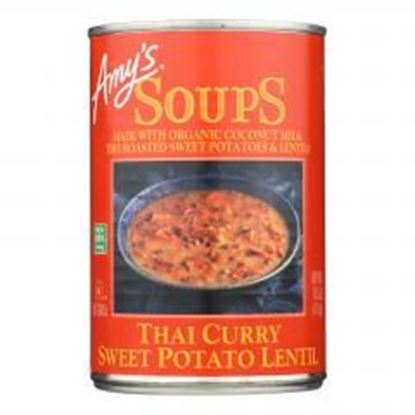 Foto de Amy's - Soup Thai Curry Sweet Potato Lentil - Case Of 12 - 14.5 Oz