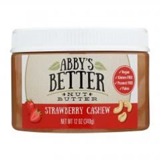 图片 Abby's Better Nut Butter - Strawberry Cashew Nut Butter - Case of 6 - 12 oz.