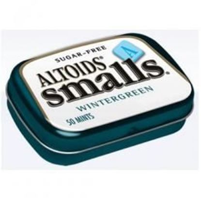 Picture of Altoids Sugar Free Small Mints - Wintergreen, 50 mints, pocket size tin, 9 count: "Altoids Sugar Free Small Mints - Wintergreen, 50 mints, pocket size tin, 9 count"