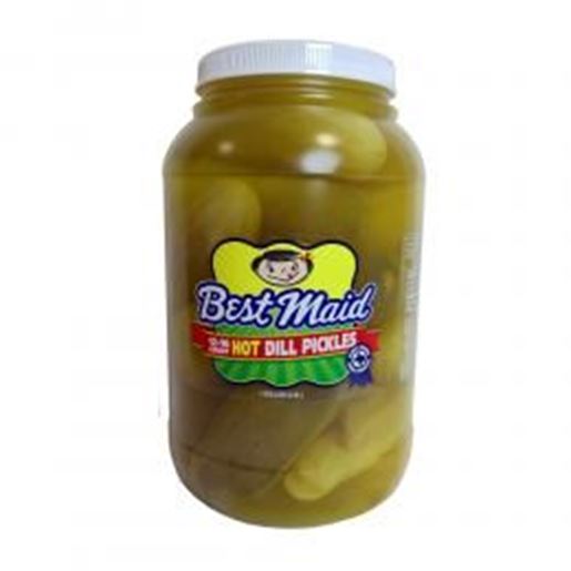 Picture of BEST MAID WHOLE HOT DILL PICKLES - 12/16 CT-PLASTIC 4-1 GAL: Case of 4