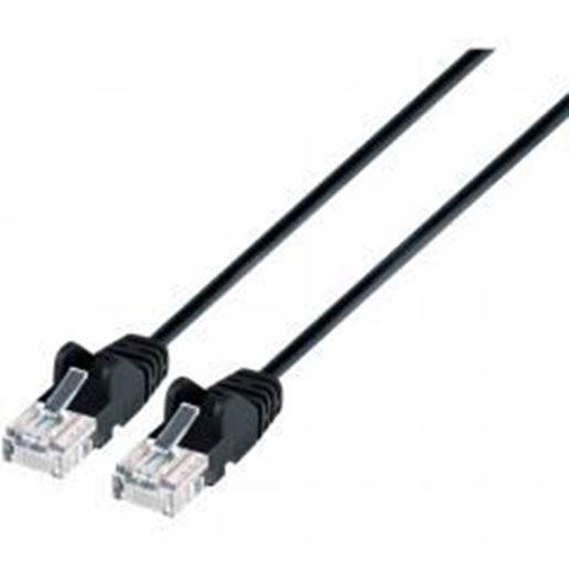 Picture of intellinet-network-solutions-742122-black-cat-6-utp-slim-network-patch-cable-with-snagless-boots-(14-feet)