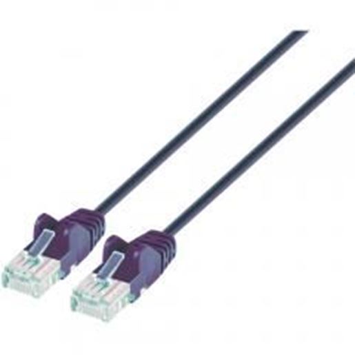 Picture of intellinet-network-solutions-742146-blue-cat-6-utp-slim-network-patch-cable-with-snagless-boots-(3-feet)