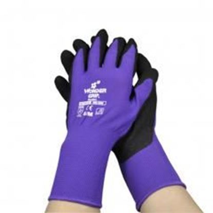 Foto de Creative Professional Nylon/Nitrile Garden Gloves Premium Gloves M 7.8~9" PURPLE