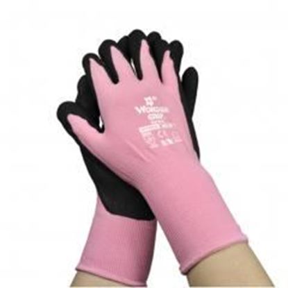 Foto de Creative Professional Nylon/Nitrile Garden Gloves Premium Gloves M 7.8~9" PINK