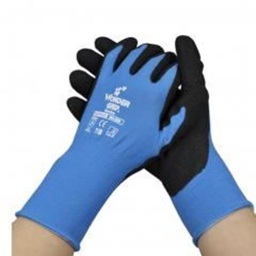 Picture of Creative Professional Nylon/Nitrile Garden Gloves Premium Gloves M 6.2~7" BLUE