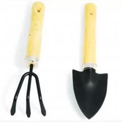 Foto de Set of 2 Creative Gardening Yard Wooden Handle Shovel/Harrow Tools