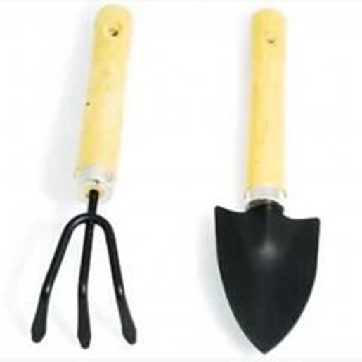 Picture of Set of 2 Creative Gardening Yard Wooden Handle Shovel/Harrow Tools