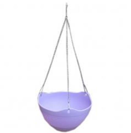 Picture of Purple Plastic Hanging Planter Round Large Flower Container