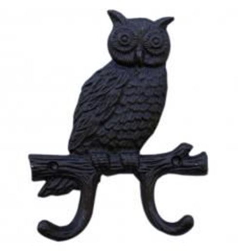 Picture of European Vintage Cast Iron Hook Wall Hanging Decoration, Owl