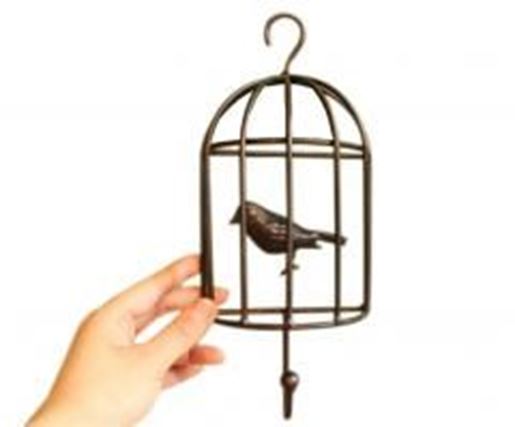 Picture of Country Style Birdcage Garden Plant Hook/ 24x10x3.5CM/ Black