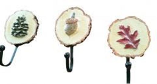 Picture of Set Of 3 Country Style Pine Cone Garden Plant Hook/ 8.5x1.2x15CM