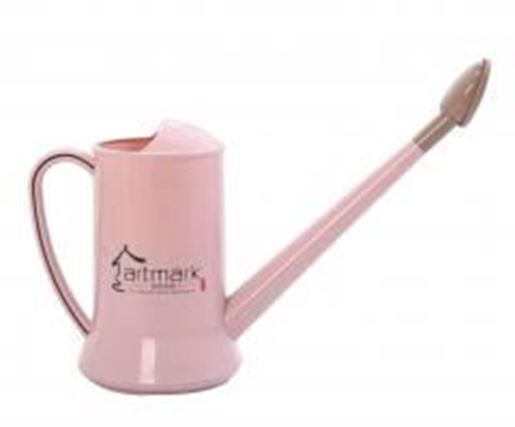 Picture of Plastic Colorful Long Spout Watering Pot Watering Can Pink
