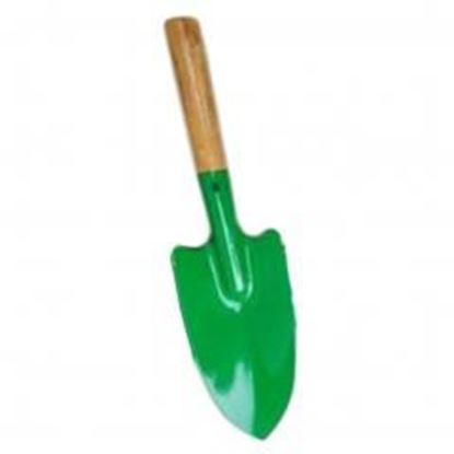 Foto de Gardening Tools New Green Wood Handel Pointed Shovel