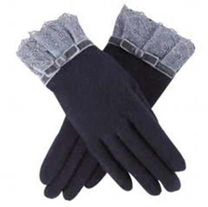 Foto de Lace Fashion Gloves Wool Mittens Thickening Elegant Mitten Outdoor Women Glove