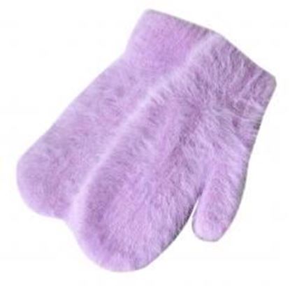 Foto de Women Mittens Warm Thicker Gloves Knitting Winter Gloves, Purple