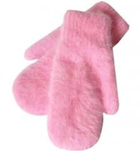 Picture of Women Mittens Warm Thicker Gloves Knitting Winter Gloves, Pink