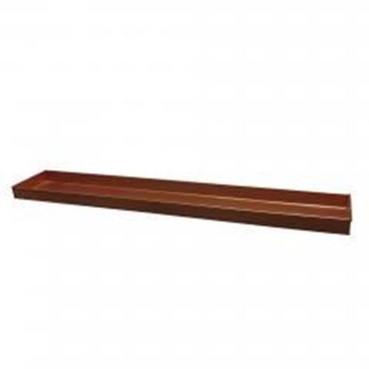 Picture of 29 Inch Rectangular Metal Window sill Plant Tray with Trim Edges, Large, Copper