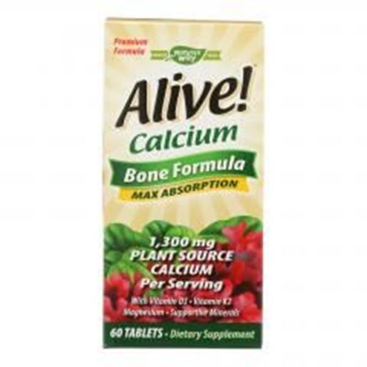 Picture of Nature's Way - Alive! Calcium Bone Formula - Max Absorption - 60 Tablets
