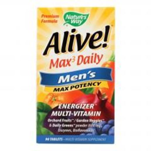 Picture of Nature's Way - Alive! Max3 Men's Multi-Vitamin - Max Potency - 90 Tablets