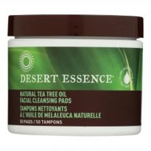 Picture of Desert Essence - Natural Tea Tree Oil Facial Cleansing Pads - Original - 50 Pads