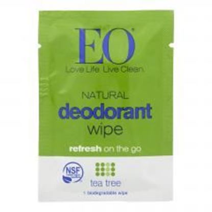 Foto de EO Products - Deodorant Wipes - Tea Tree - Case of 24 - 1 Each