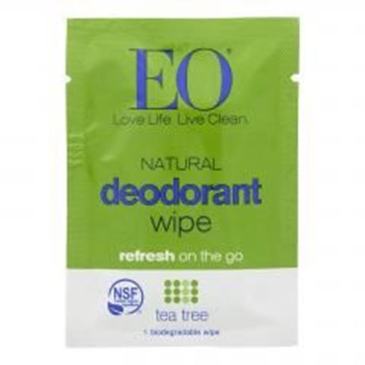 Picture of EO Products - Deodorant Wipes - Tea Tree - Case of 24 - 1 Each
